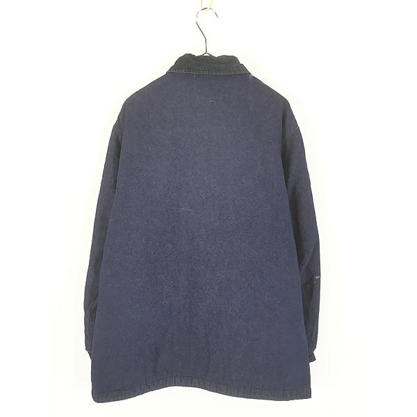 古着 60-70s Wrangler ボーダー ブランケット ライナー 濃紺 デニム