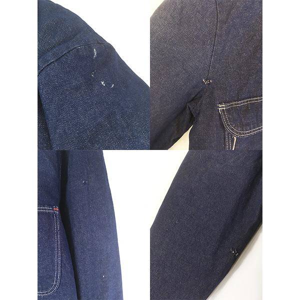 古着 60-70s Wrangler ボーダー ブランケット ライナー 濃紺 デニム