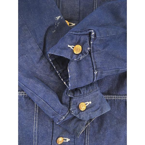 古着 60-70s Wrangler ボーダー ブランケット ライナー 濃紺 デニム