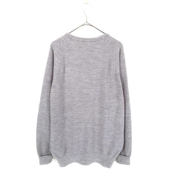 古着 80s USA製 Christian Dior ワンポイント Vネック アクリル ニット