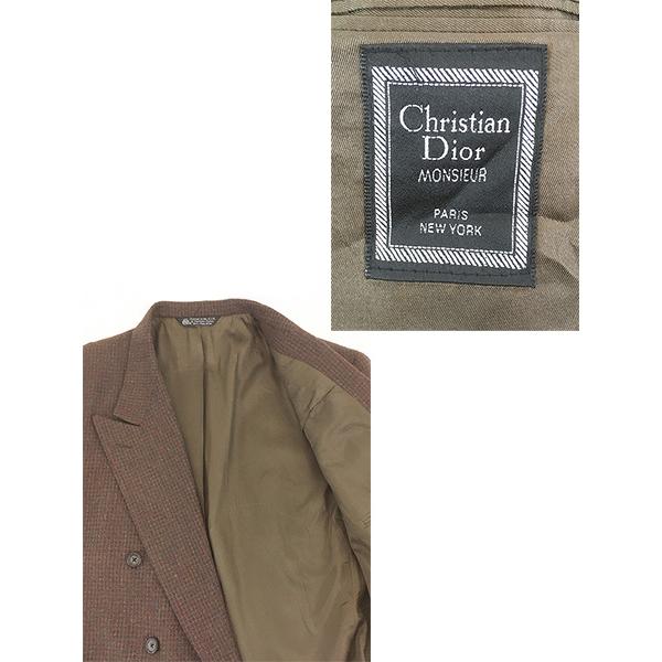 古着 80s USA製 Christian Dior ピークドラペル ダブルブレスト ウール