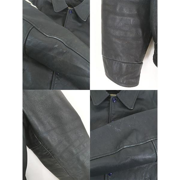 古着 90s Canada製 「UNIVERSITY OF GUELPH」 パデッド 本革 オール