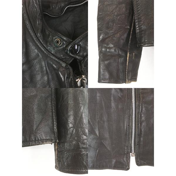 古着 70s R.Sherman Type J-100 本革 カウハイド レザー シングル