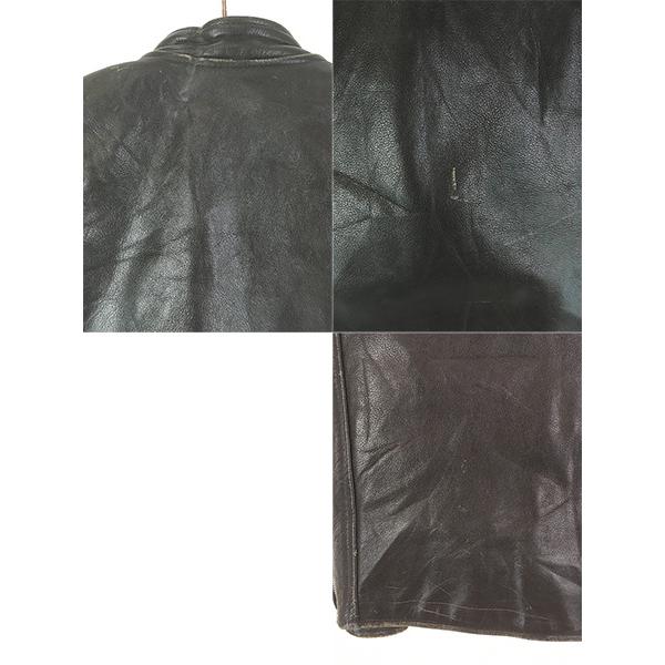 古着 70s R.Sherman Type J-100 本革 カウハイド レザー シングル