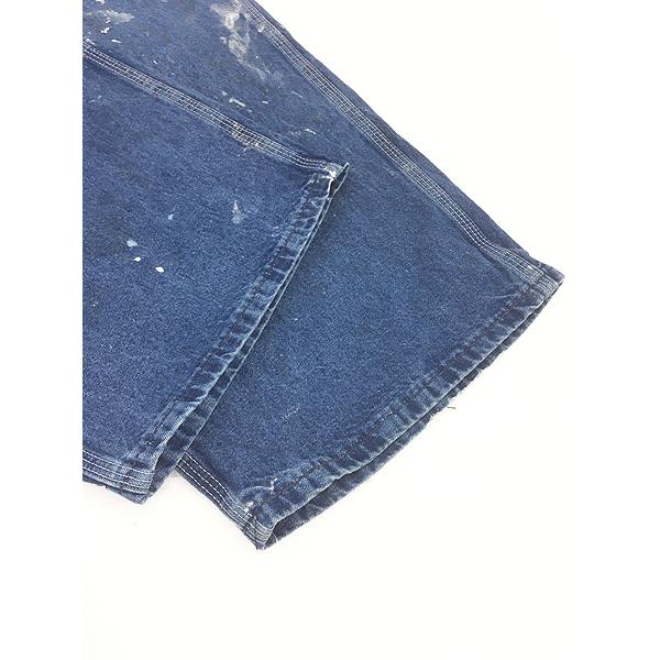 古着 Carhartt DST ペンキ デニム ワーク オーバーオール W42 L31