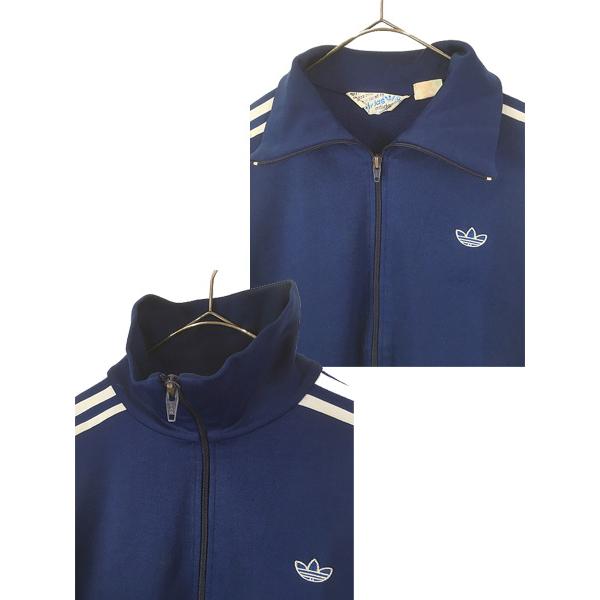 古着 80s adidas 3ライン ハイネック ジャージ トップ トラック スーツ