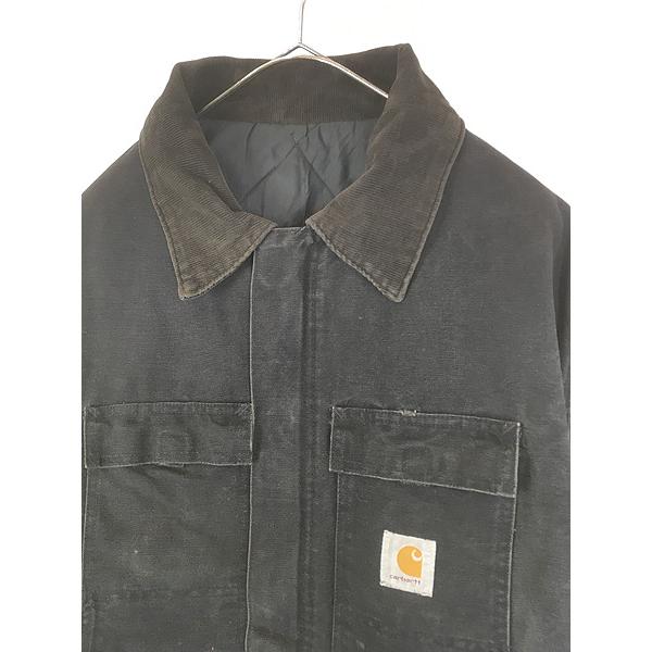 古着 Carhartt BLK ブラック ダック パデット トラディショナル コート