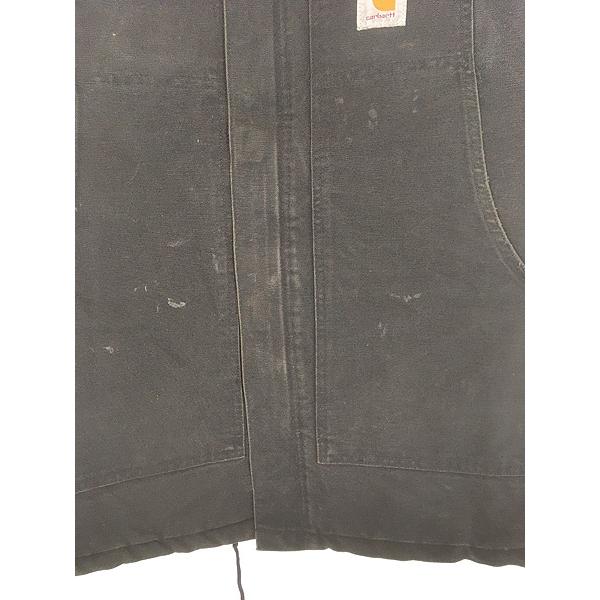 古着 Carhartt BLK ブラック ダック パデット トラディショナル コート