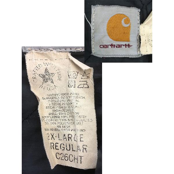 古着 90s USA製 Carhartt CHT チョコレート ダック パデット