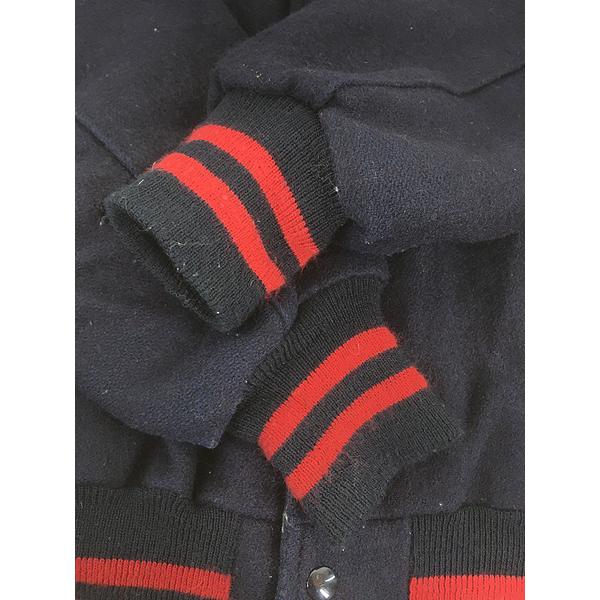 古着 80s USA製 「mosaic」 モザイク メルトン ウール スタジアム