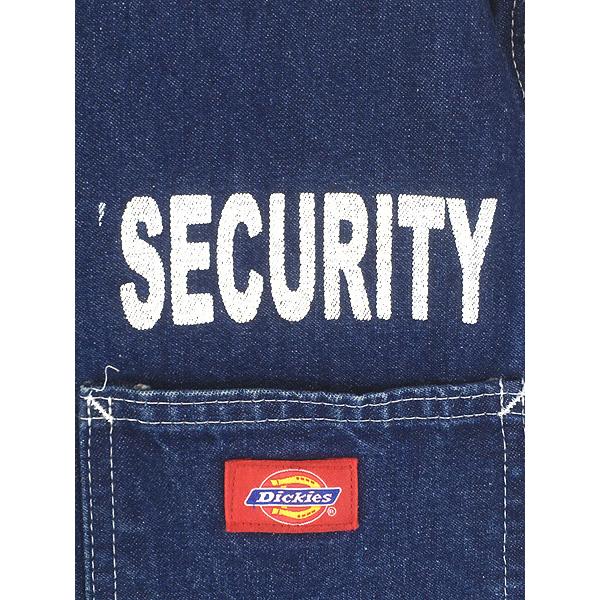 古着 80s Dickies ブランケット ライナー 「SECURITY」 濃紺 デニム