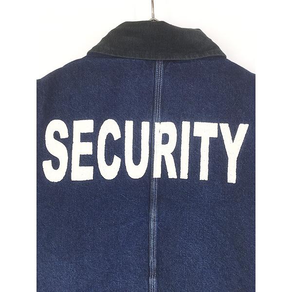 古着 80s Dickies ブランケット ライナー 「SECURITY」 濃紺 デニム