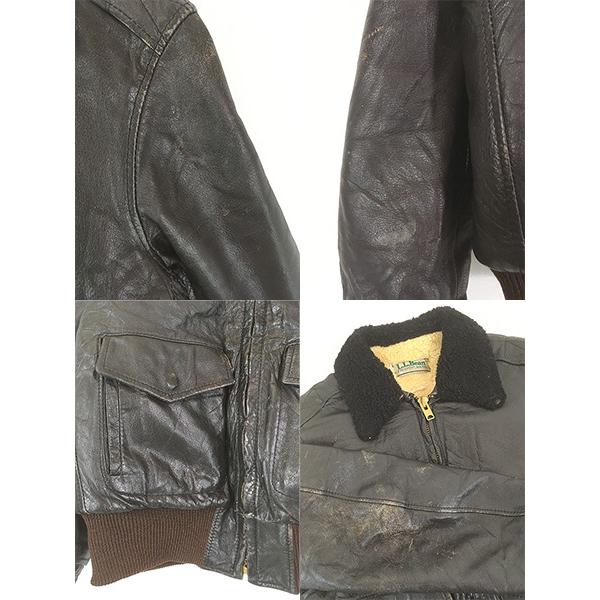 古着 80s- LL Bean G-1 タイプ ボア ライナー 本革 ゴートスキン レザー ジャケット M位 古着 80s- LL Bean G-1 タイプ ボア ライナー 本革 ゴートスキン
