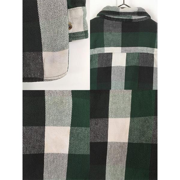 古着 90s USA製 FIVE BROTHER TALLMAN グリーン ブロック チェック