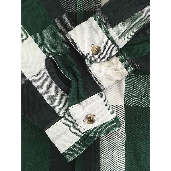古着 90s USA製 FIVE BROTHER TALLMAN グリーン ブロック チェック ヘビー フランネル シャツ ヘビネル L 古着 90s USA製 FIVE BROTHER TALLMAN グリーン ブロック チェック