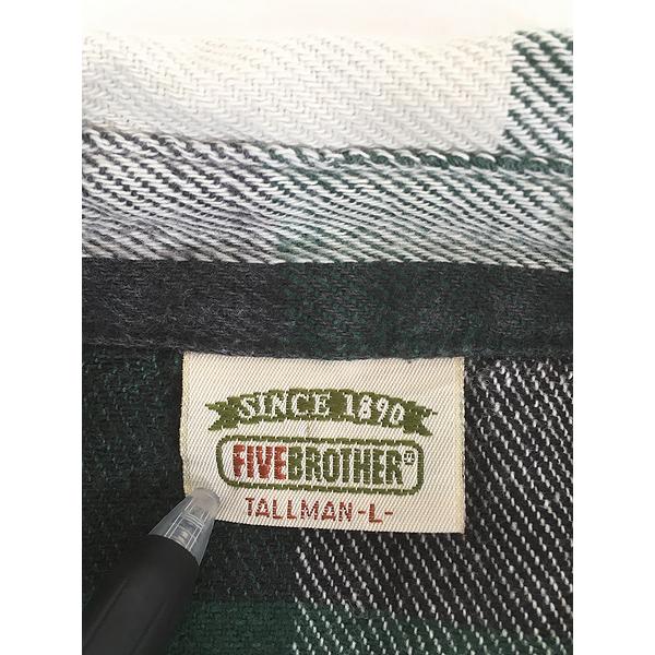 古着 90s USA製 FIVE BROTHER TALLMAN グリーン ブロック チェック