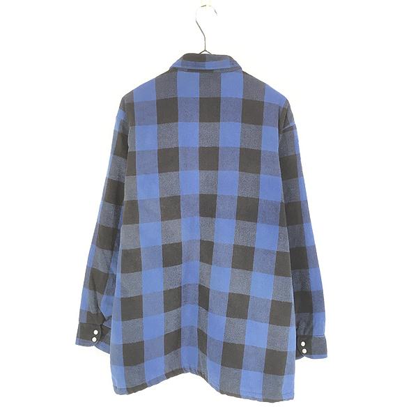 古着 90s USA製 Work n' Sport 中綿 パデッド ブルー ブロック