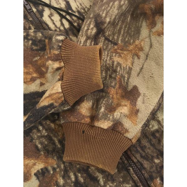 古着 90s USA製 Cabela's リアルツリー カモ 迷彩 フリース フーデッド