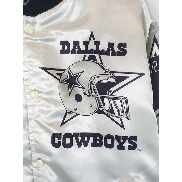 古着 90s USA製 NFL Dallas Cowboys カウボーイズ 光沢 サテン