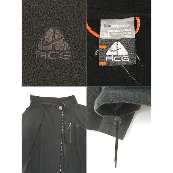 古着 NIKE ACG ワンポイント ポケット付 ハーフジップ フリース