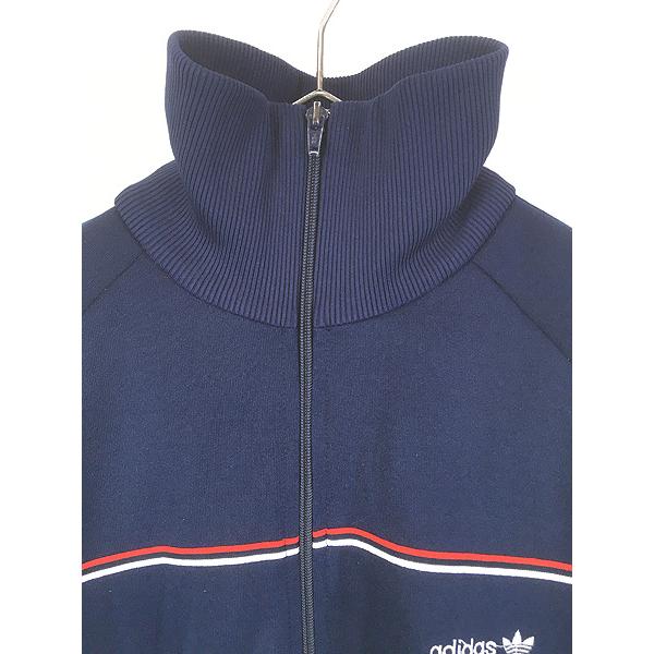 古着 80s adidas ハイネック ライン デザイン ラグラン ジャージ