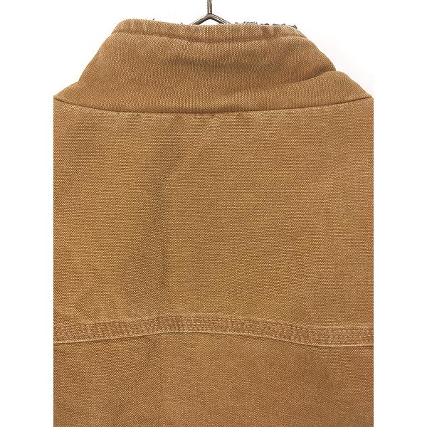 古着 Carhartt 裏ボア ブラウン ダック ハイネック ベスト L Tall
