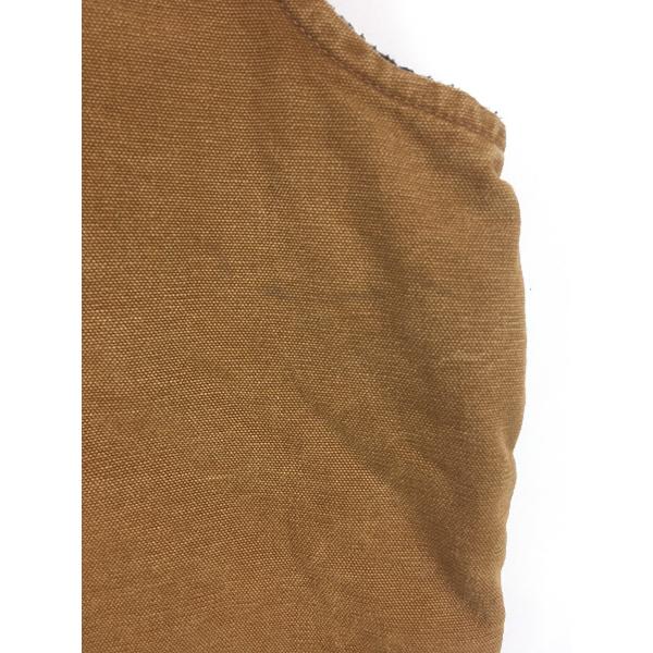 古着 Carhartt 裏ボア ブラウン ダック ハイネック ベスト L Tall