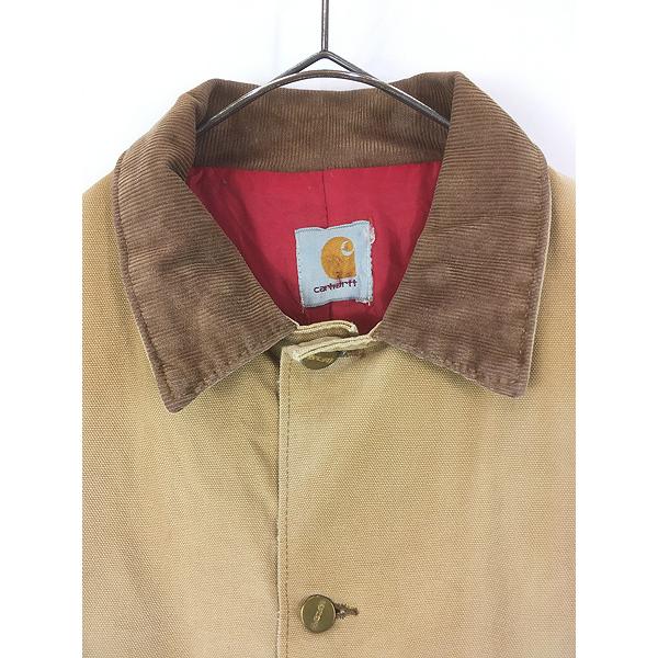 古着 80s- Carhartt レッド キルティング ライナー フェード ブラウン