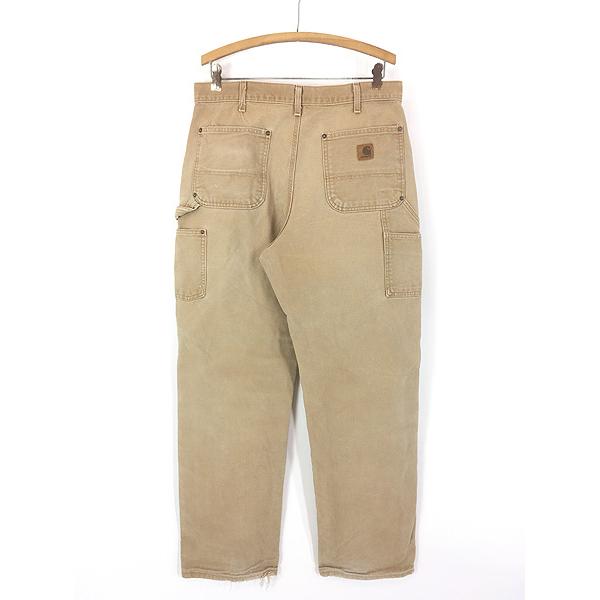 古着 00s USA製 Carhartt BRN フェード ブラウン ダック Wニー ワーク