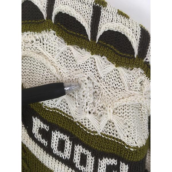 古着 COOGI 「COOGI」 文字入り 3D ランダム ボーダー コットン