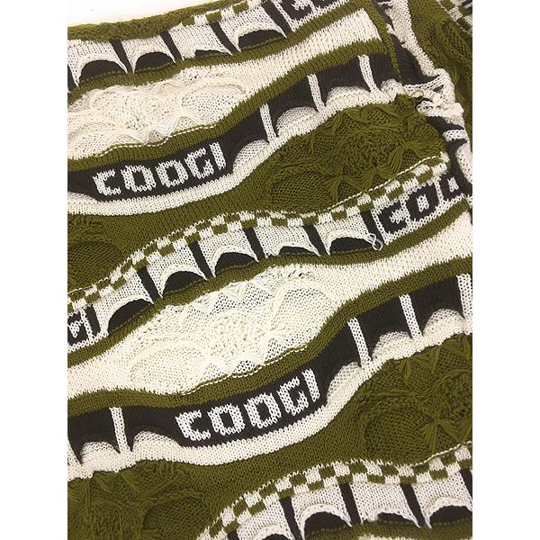 古着 COOGI 「COOGI」 文字入り 3D ランダム ボーダー コットン