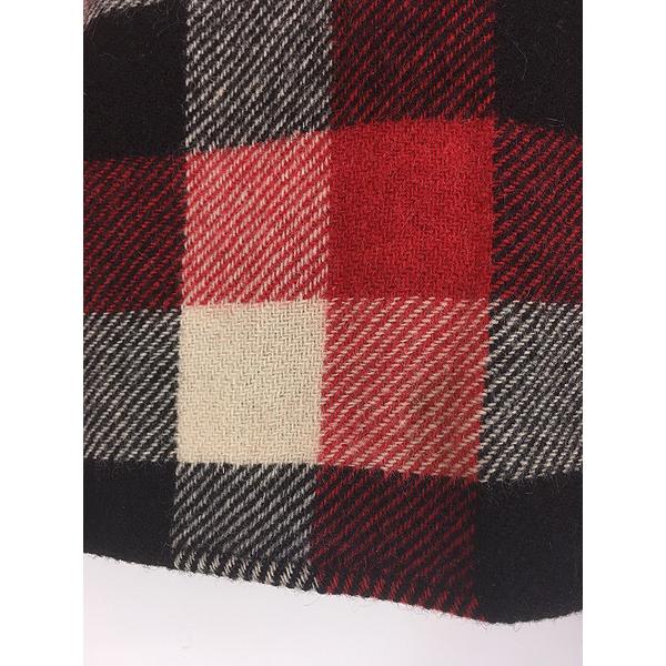 古着 40s Towncraft マチ付 ロングポイント襟 ブロック チェック