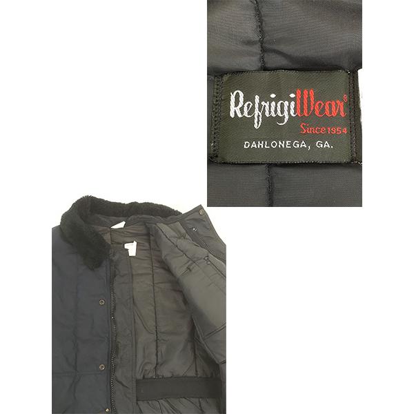 希少 80's USA製 RefrigiWear ナイロンジャケット 襟ボア 古着 80s USA製 Refrigi Wear 襟ボア パデッド キルティング