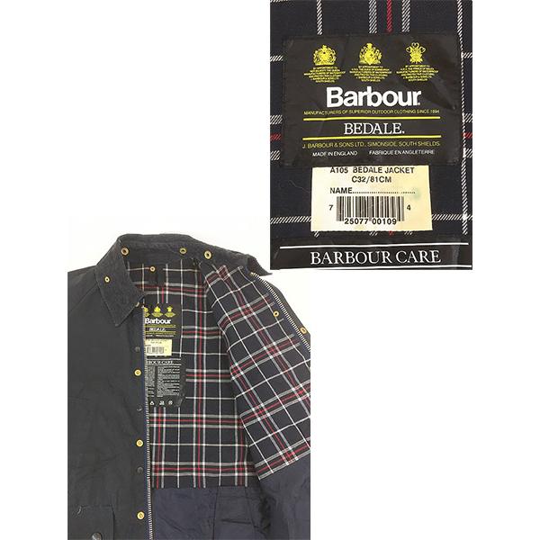 古着 90s 英国製 Barbour 3ワラント 「BEDALE」 オイルド ワックス