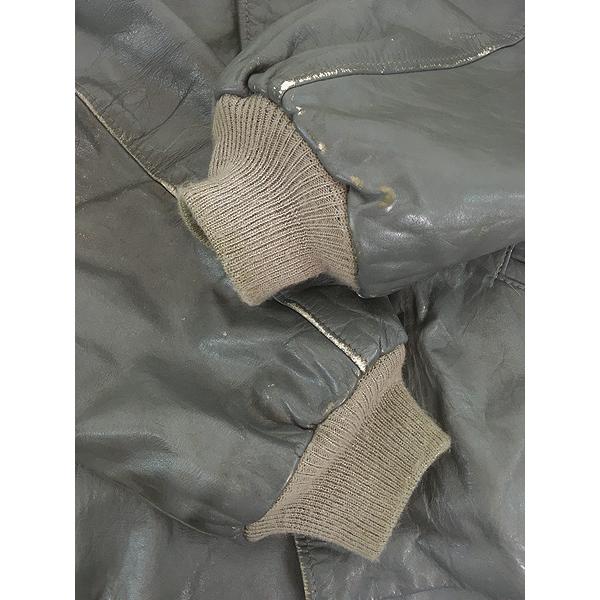 古着 80s General Sports グレー オール レザー スタジアム ジャケット