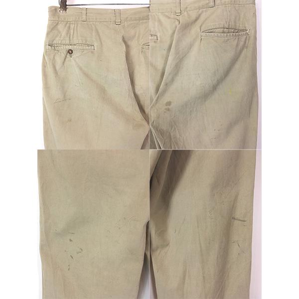 50s 60s ビンテージ SANFORIZED チノパン TALON 古着 50s Sanforized スタンプ コットンツイル チノ パンツ チノパン