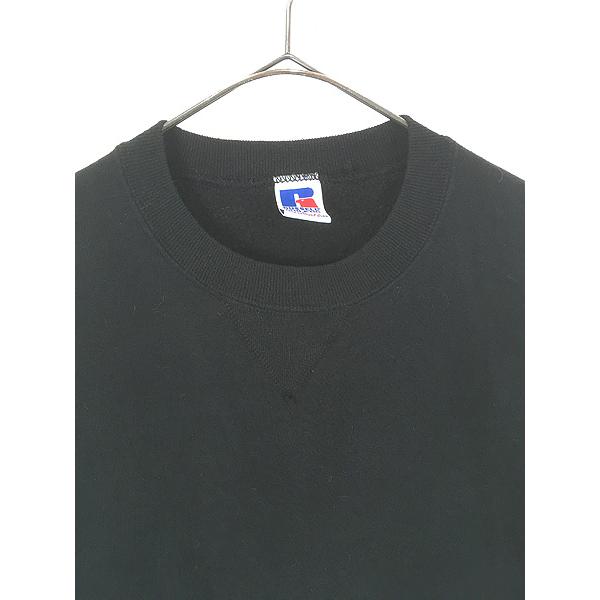 古着 90s USA製 Russell 無地 プレーン 前V セットイン スウェット