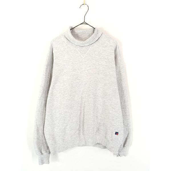 古着 90s USA製 Russell High Cotton 無地 プレーン 前V セットイン