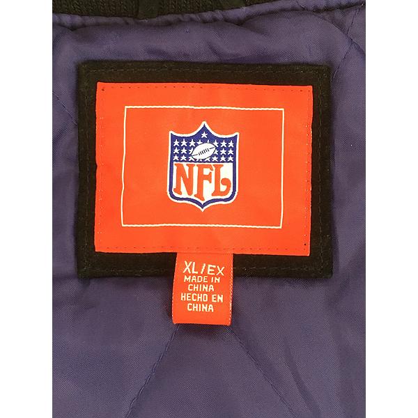 古着 NFL Minnesota Vikings バイキングス 本革 スエード レザー