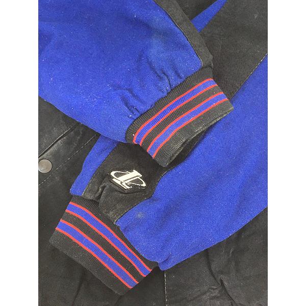 古着 90s NFL Buffalo Bills ビルズ 本革 レザー × ウール スタジャン ジャケット XXL 古着 90s NFL Buffalo Bills ビルズ 本革 レザー × ウール スタジャン