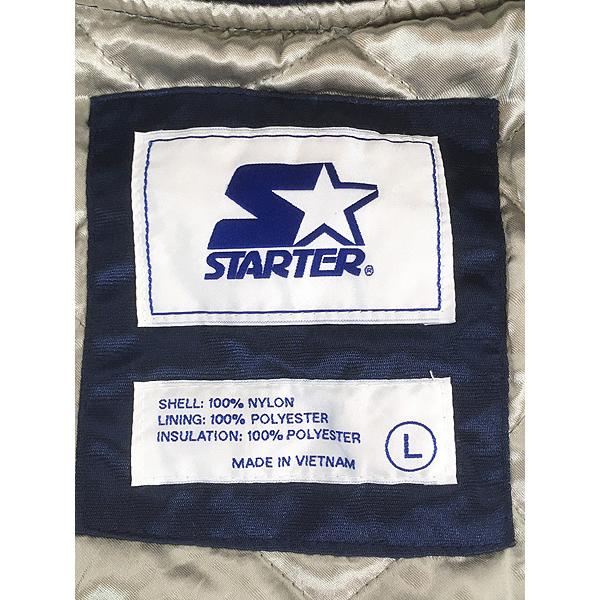 古着 90s- STARTER MLB NY Yankees ヤンキース パデッド 光沢 サテン