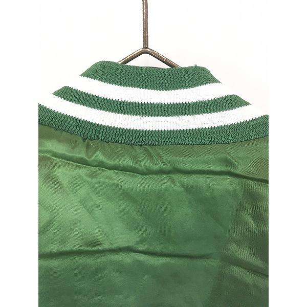 古着 80s USA製 NBA Boston Celtics セルティックス光沢 サテン