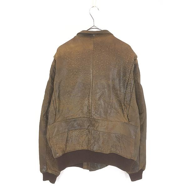 古着 80s BANANA REPUBLIC Type A-2 本革 レザー フライト ジャケット