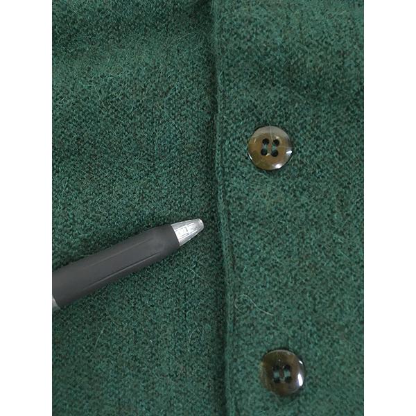 古着 60s Sears Kings Road パール編み ソリッド グリーン アルパカ ウール ニット カーディガン L 古着 60s Sears Kings Road パール編み ソリッド グリーン アルパカ