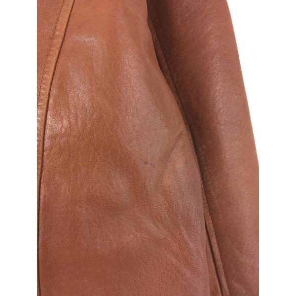 古着 90s TANNERS AVENUE 本革 ラム レザー フルジップ ジャケット