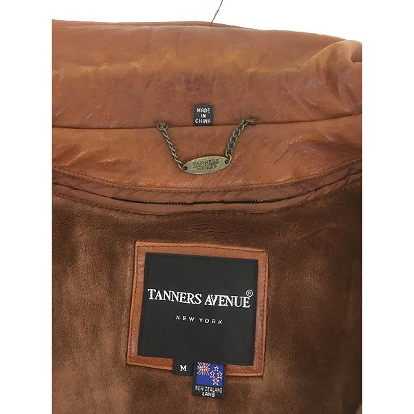 古着 90s TANNERS AVENUE 本革 ラム レザー フルジップ ジャケット