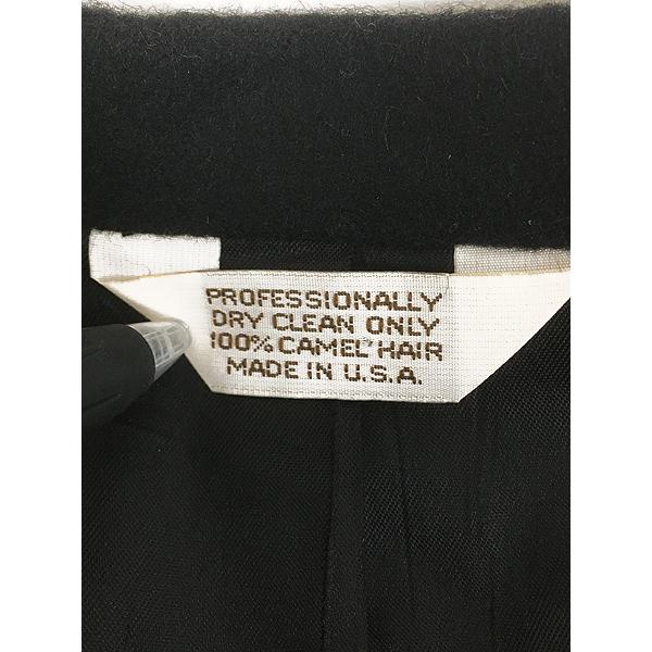 古着 80s USA製 Hunt Valley 豪華 100% ブラック キャメルヘア テーラード ジャケット 42R 古着 80s USA製 Hunt Valley 豪華 100% ブラック キャメルヘア