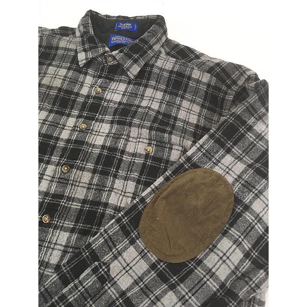 古着 00s Pendleton 「Trail Shirt」 ブラック × グレー バッファロー