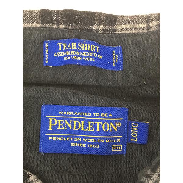 古着 00s Pendleton 「Trail Shirt」 ブラック × グレー バッファロー
