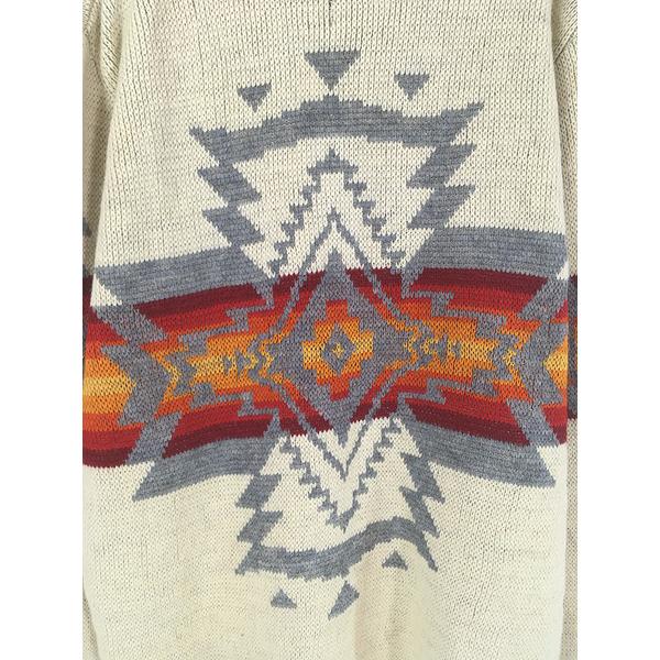 古着 70s USA製 Pendleton 「High Grade Western Wear」 チーフジョセフ ネイティブ パターン ウール ニット セーター L 古着 70s USA製 Pendleton 「High Grade Western Wear」 チーフ